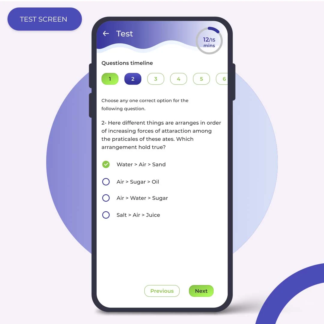 StudynLearn K-12 Content App test screen